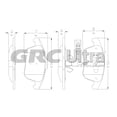 thumbnail image 2 of BALATA DELANTERA VW TIGUAN 09-14 PASSAT L5 12-14 (SEMIMETALICAS) GRC ULTRA GMD1375, 2 of 2