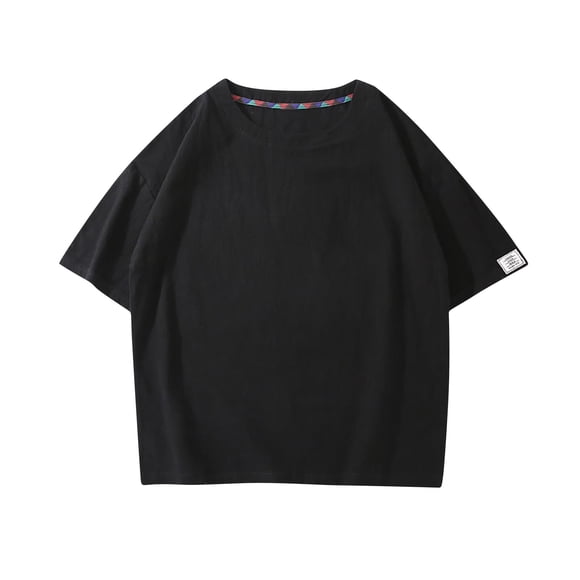 Maplenight Men's Heavyweight Cotton T-Shirts Crewneck Short Sleeve Fashion Casual Shirts for Men