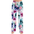 thumbnail image 2 of Clossjun Halloween Pajama Pants for Women Cozy Wide-Leg Novelty Holiday Pumpkin Ghost Bat Print Bottoms Nightwear M, 2 of 6