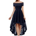 thumbnail image 1 of Dressystar Robe en Dentelle Épaules Dénudées Manches Courtes Robe de Cocktail Formelle, 1 of 6