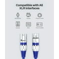 thumbnail image 7 of GearIT XLR to XLR Microphone Cable (100 Feet, 1 Pack) XLR Male to Female Mic Cable 3-Pin Balanced Shielded XLR Cable for Mic Mixer, Recording Studio, Podcast - Blue, 100Ft, 1 Pack, 7 of 7