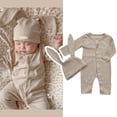 thumbnail image 1 of Ensemble de Pâques pour Bébé Fille, Mignon Bonnet à Oreilles de Lapin, Cache-Couche, Grenouillère Mignonne à Col Ras du Cou, 0-3 Mois, 1 of 9