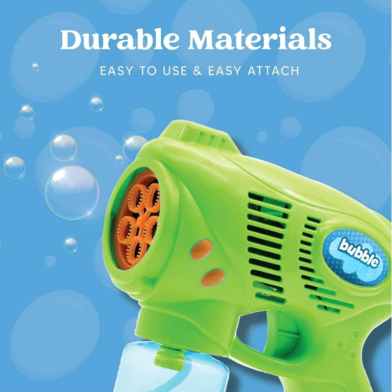 SYNCFUN Bubble Gun Set 2 Pack with 10 oz Refill Solution