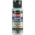 thumbnail image 2 of DecoArt SoSoft Fabric Metallics Acrylic Paint 2oz-Silver Platinum, 2 of 2