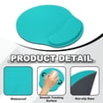 thumbnail image 3 of Uxcell Ergonomic Mouse Pads, Gel Mouse Pads with Wrist Rest Support Memory Foam Computers Mat with Non-Slip Base White/Blue, 3 of 7