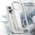 thumbnail image 3 of JETech Case for iPhone 16 Pro 6.3-Inch, Shockproof Phone Bumper Cover, Solid Color Matte TPU Frame, Anti-Scratch Clear Back (White), 3 of 6