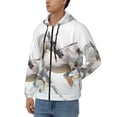 thumbnail image 3 of Uemuo Running White Horses for Men's Fashion Full-zip Hoodies & Sweatshirts with Kangaroo Pocket, Zip-up Hooded Sweatshirt, Moisture Wicking & Breathable-XX-Large, 3 of 5
