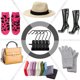 thumbnail image 1 of Pinza Para Percha De Ropa 20 ganchos metálicos portátiles para viajes que ahorran espacio,con gancho giratorio de 360° para organizar botas,toallas y ropa (negro). Rkxzt, 1 of 9