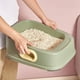 thumbnail image 4 of Caja de arena para gatos, caja de arena semicerrada con para arena, lavabo para inodoro para gatos domésticos, fácil de limpiar, incluye , VERDE nuevoVerde Salvador Bandeja de arena para gatos, 4 of 8