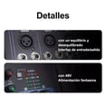 thumbnail image 4 of 7-Channel F7 Audio Mixer with Bluetooth & USB, 48V Phantom Power, Digital Reverb, LED Display - Professional for Stage Performances, Live Streaming, KTV, Meetings, DJs - Black ABS Build, US/EU Plug, 4 of 7
