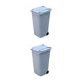 thumbnail image 3 of VONKY 1/2/3/5 Sturdy And Exquisite Wheelie Trash Can Waste Management Solution Easy To Clean blue grey 2PCS, 3 of 6