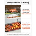 thumbnail image 3 of VEVOR Rotisserie Grill, 38W BBQ Outdoor Pig & Lamb Spit Roaster, Charcoal Spit Roaster with 132 LBS Capacity, Wheels & 4-Level Height, 3 of 9