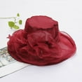 thumbnail image 2 of Summer Hats for Women Floppy Straw UV Hat for Garden Travel European And Fashion Sun Hat Mesh Lace Flower Sun Hat Outdoor Foldable Large Brim Women's Hat Summer, 2 of 3