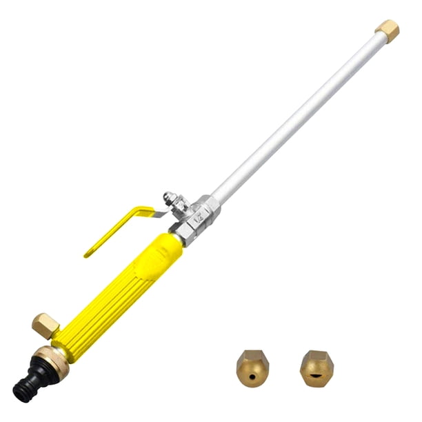 Bearachild de agua de alta presión para coche, 46cm, arandela de jardín a chorro, manguera, varita, boquilla, rociador, rociador de riego, Almacenamiento y organización del hogar Amarillo Bearachild HA005226-04B