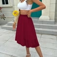 thumbnail image 6 of Idoravan Women's Basic Versatile Skirt Clearance Womens Casual Fashion Solid Color Style Personality Sweet Mesh Mid Length Lace Mesh Skirt, 6 of 7