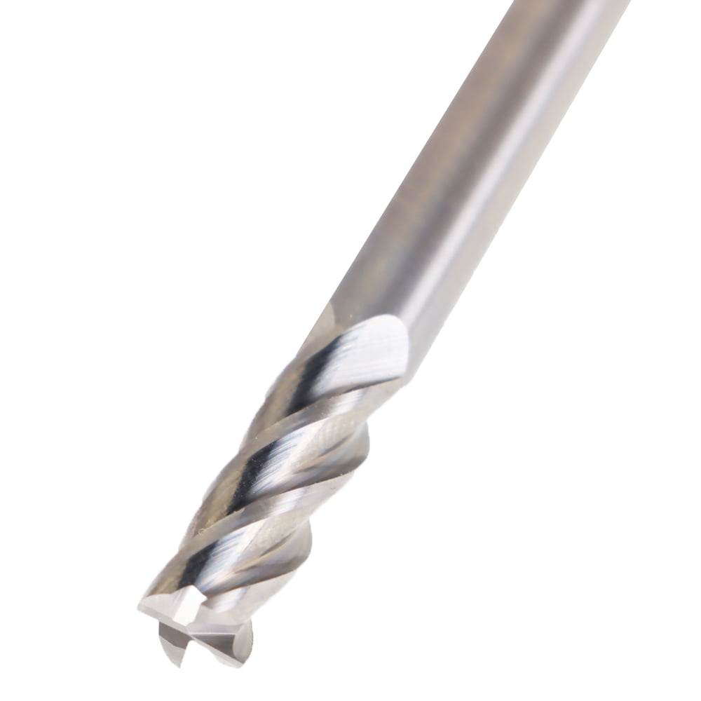 findmall 5 Pcs 1/4" 4 Flute 2-1/2" Overall Length 3/4" LOC Carbide End Mill- TiALN COATED