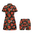 thumbnail image 7 of Psesaysky Christmas Poinsettia Women's Tennis Golf Dress with Shorts Workout Outfit 2Piece Sets for Women Short Sleeve A Line Tank Dress Athletic Workout Exercise Dresses with Pockets, 7 of 7
