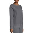 thumbnail image 3 of Hanes Women's Luxe Collection Lightweight Fleece Raglan Sleeve Sweatshirt, 3 of 5