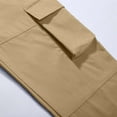 thumbnail image 7 of Boys Girls Cargo Pants Khaki Sweatpants Men Straight Leg Regular Boys Sports Pants Kids Clothes Girls Size 14-15 Years, 7 of 7