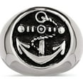 thumbnail image 4 of Stainless Steel Antiqued And Polished Anchor Ring (Size 10) Made In China sr483-10, 4 of 5