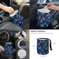 thumbnail image 7 of Renewold Butterfly Car Seat Cover Set 14 Pack with Steering Wheel Seat Belt Strap Gear Shift Knob Cover Set Garbage Bin Armrest Pad Rearview Mirror Coasters Universal Fit SUV Sedans, Dark Blue, 7 of 7