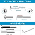 thumbnail image 4 of Paquete de 40 Kit de Barandilla de Cable , de Estampación SST316 y Terminal Oculto para Barandilla de Cable, para Madera//Poste de Escalera, 4 of 5