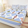 thumbnail image 3 of Homewish Dreamy Fairy Princess Twin Sheet Sets for Teen, Blue Buffalo Checkered Twin Fitted Sheet, Royal Nutcracker Guard Flat Sheet, Super Cozy Room Decor, 3 Pieces, 3 of 7