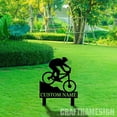 thumbnail image 3 of Craftnamesign Custom Bicycle Garden Stake, Bike Grave Marker, Biker Memorial Plaque with Stake, 3 of 4