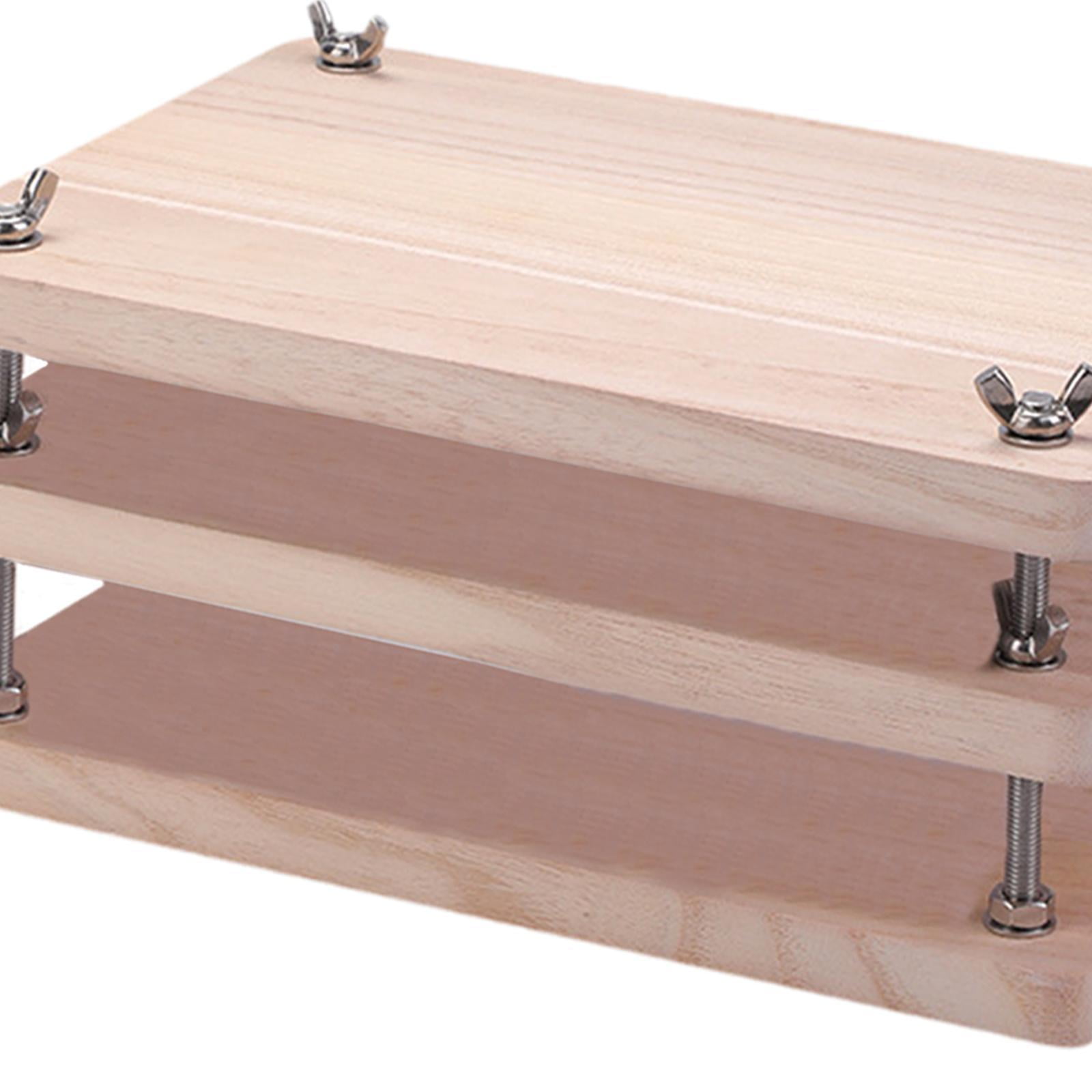 FVDPWYE Book Press Bookbinding Supplies Sturdy Portable Wood Bookbinding Press for Cards