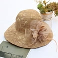 thumbnail image 2 of JFGHDG Cowboy Hat,Vintage Hat,Hats for Women,Sun Hats for Women,Floppy Hats for Women,Women's Church Fascinator Bridal Tea Wedding Hat Khaki One Size, 2 of 2