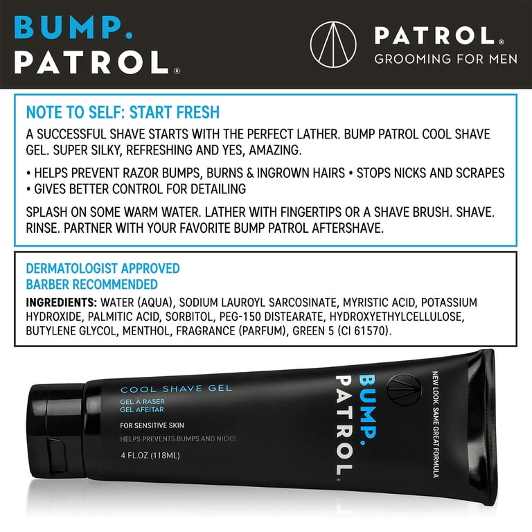 Bump Patrol Cool Shave Gel with Menthol, Sensitive, 4 oz (4-Pack) photo 5