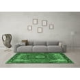 thumbnail image 3 of Ahgly Company Indoor Round Persian Emerald Green Traditional Area Rugs, 4' Round, 3 of 4
