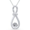 thumbnail image 4 of AFFY 1/15 Ct Diamond Accent Flower Infinity Womens Pendant Necklace 14K Gold Over 925, 4 of 7