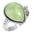 thumbnail image 1 of 925 Silver Ring For Women - Girls Green Natural Prehnite Stone Silver Ring Size 9 Costume Silver Ring Size 9 Gift For Women On Engagement 925 Silver Jewelry With Gemstone, 1 of 6