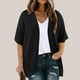 thumbnail image 2 of Sudadera con capucha extragrande,Cárdigan de talla grande, suéter informal abierto por delante para mujer, manga corta, mezcla de poliéster y elastano, para usar en casa, sopatenor, 2 of 9