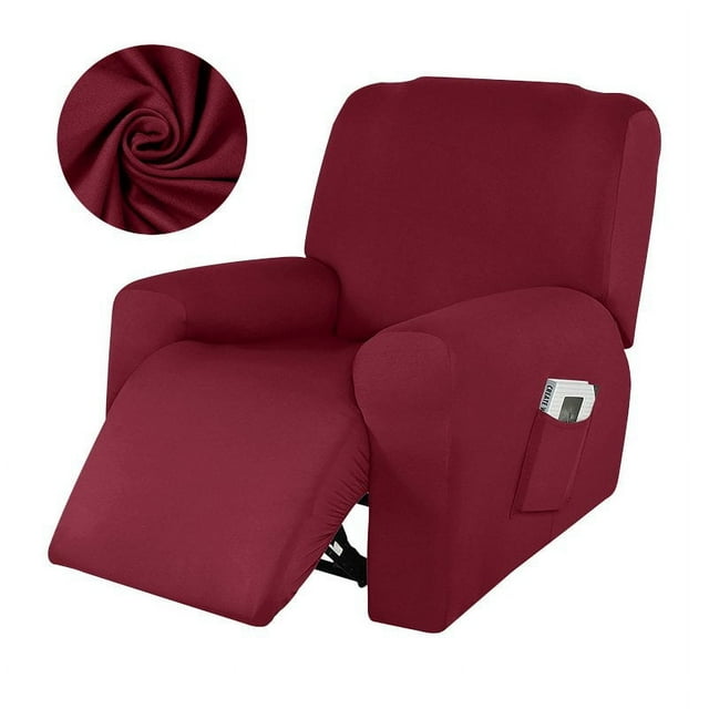 YOPTOP Housse Imperméable pour Fauteuil Inclinable, Housses de Fauteuil Inclinable Lazy Boy, Housse de Chaise Extensible Haute, Housse de Sofa 1 Place pour Enfants et Animaux de Compagnie, Vin, 1 Place