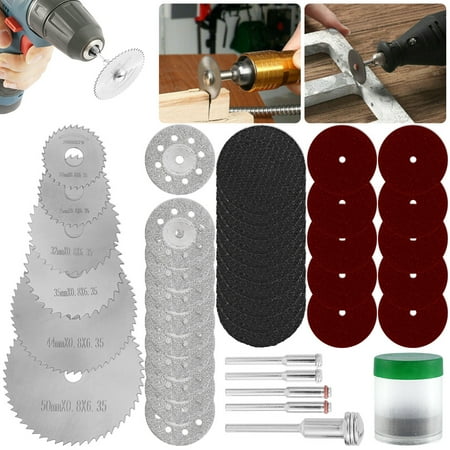 

Niyofa 41Pcs Cutting Wheel Set Heavy Duty Cutting Disc Kit Sharp Circular Saw Blade Set Professional Rotary Tool Accessories with Mandrels for Cutting Wood Plastic Metal Glass