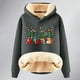 thumbnail image 4 of WILLBEST Sudadera Deportiva para Mujer, Estilo Casual Plus, de Terciopelo, con Estampado de Cactus Navideños y Manga Larga con Capucha X-Grande, 4 of 4