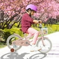 thumbnail image 4 of Gymax 16'' Kids Bicycle Children's Training Bicycle w/ Removable Training Wheels & Basket Pink, 4 of 9