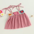 thumbnail image 3 of Robe pour Filles, Crochet Broderie, Sans Manches, Robe Camisole à Nouer, 3 of 8