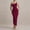 A1143 Wine, variant on Xdegoge Elegant Evening Dress for Women Maxi Bodycon One Shoulder Sleeveless Summer Dress Solid Ruched Asymmetrical Hem Flattering Party Cocktail Wedding Guest