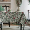 thumbnail image 4 of Christmas Jingle Bell Man Jacquard Tablecloth - Rectangular, Color Block Geometric, Festive Versatile Decor, 4 of 7