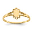 thumbnail image 1 of Bague Chevalière Enfant en Or Jaune 14k, 1 of 9