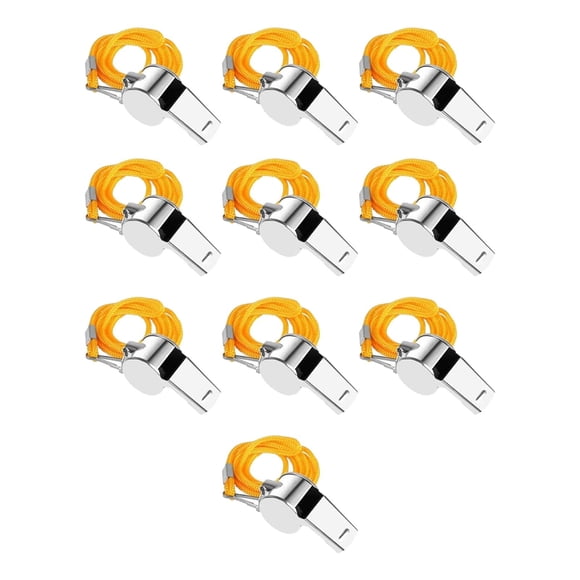 10 Piezas Silbatos Deportivos Zulema Silbato de Acero Inoxidable para Adultos