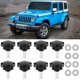 thumbnail image 4 of JUSPOCKET Kit de tornillos de orificio redondo para techo superior de estilo de automóvil Accesorio automático apto para Jeep Wrangler JK JL de 2 puertas, 4 of 11