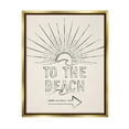 thumbnail image 3 of Stupell Industries To The Beach Weathered Vintage Sun Horizon Typography Graphic Art Metallic Gold Floating Framed Canvas Print Wall Art, Design by JJ Design House LLC, 3 of 5