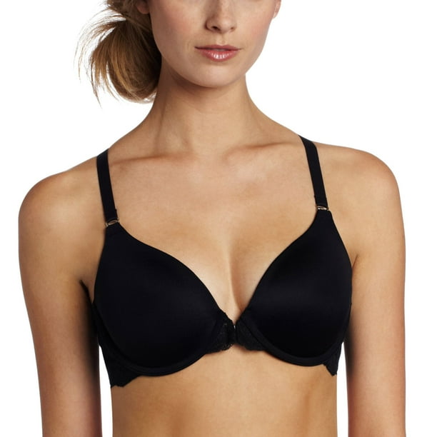 Maidenform Womens Pure Genius T-Back Bra with Lace - Best-Seller, 38B,  Black 