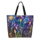 thumbnail image 1 of Fotbe Cosmic Purple Irises Bolsa Tote Estética de Lona con Estampado para Mujer - Bolsa Reutilizable de Hombro Casual para Vacaciones, Compras, Trabajo y Gimnasio, 1 of 8