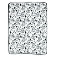thumbnail image 2 of Lambs & Ivy Classic Snoopy Minky and Faux Shearling Baby Blanket - White/Black, 2 of 7