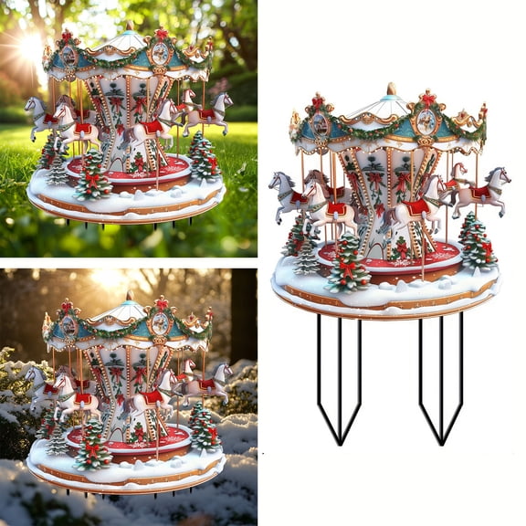 Sculptures Statues Garden Art 2D Winter Card Individuals Garden Card Modern Decorative Statue Indoor Outdoor Showpiece for Home and Party Decorative